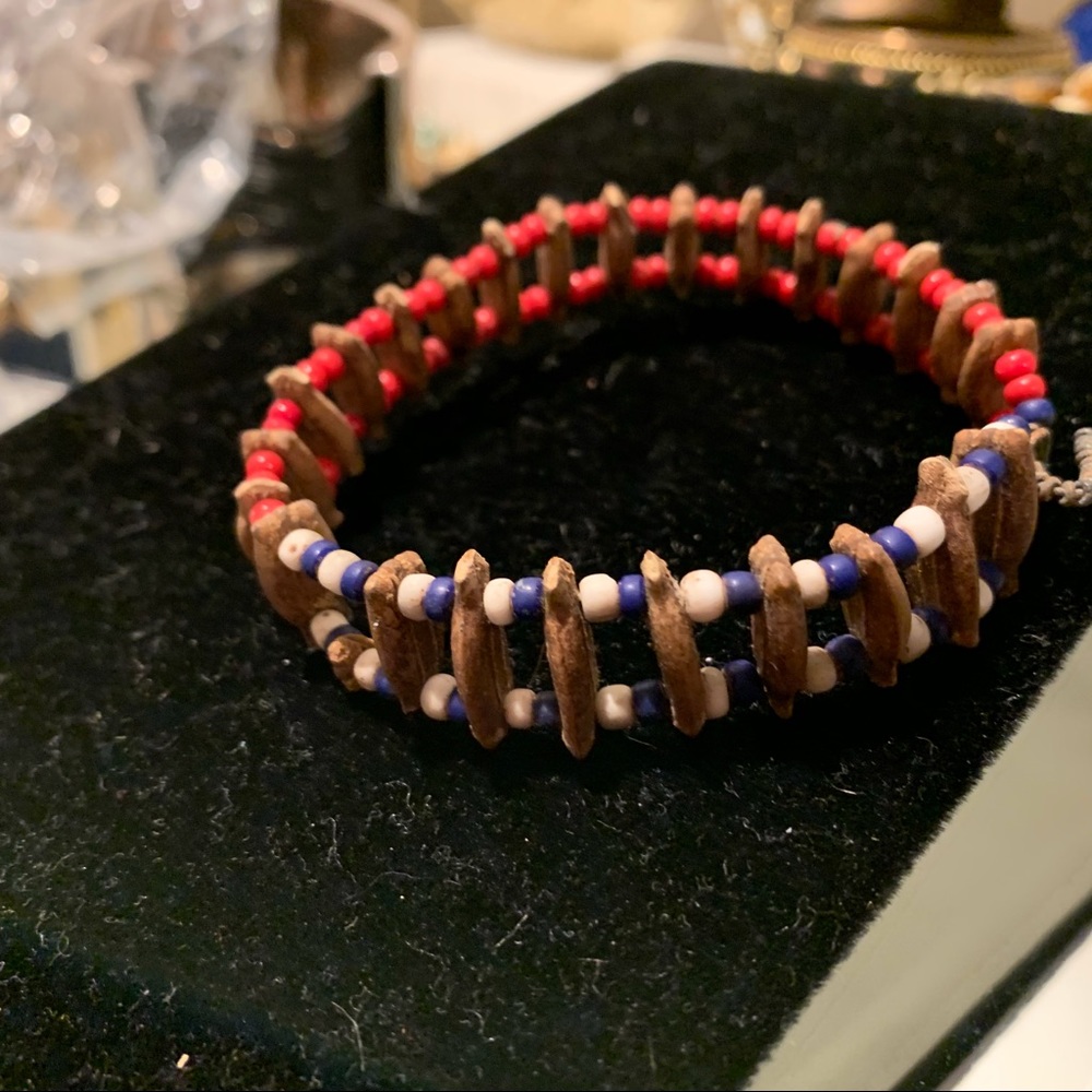 Masai beaded cuff bracelet